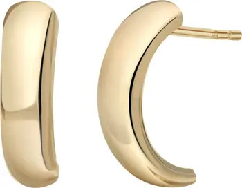 Bony Levy 14K Gold J-Hoop Earrings | Nordstrom | Nordstrom