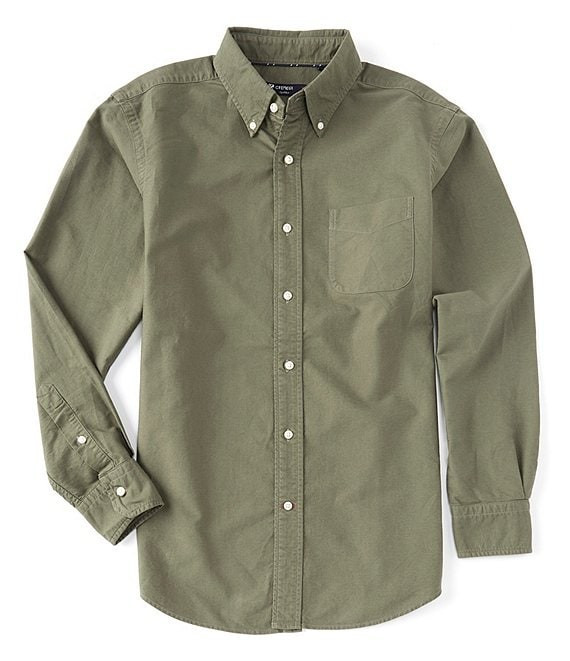 Garment Dye Oxford Long-Sleeve Woven Shirt | Dillards