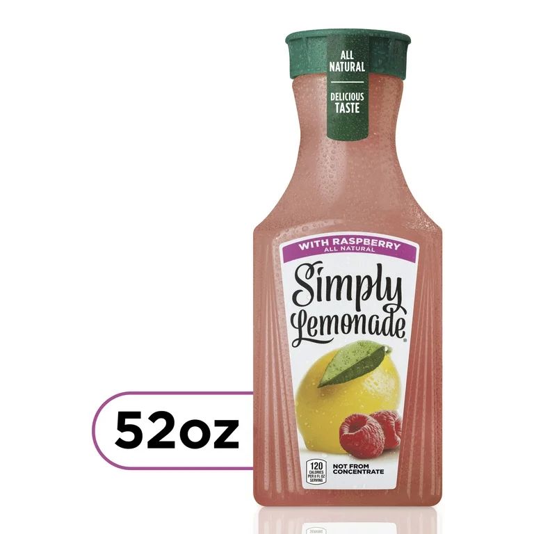 Simply Non GMO All Natural Raspberry Lemonade Raspberry, 52 fl oz Bottle | Walmart (US)