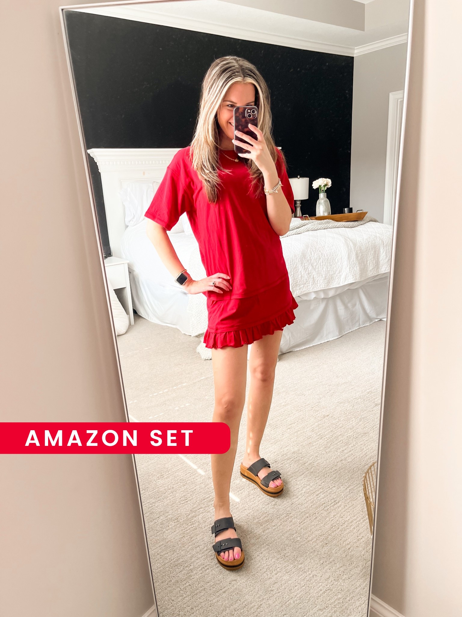 Love this comfy Amazon matching set for school pick up and running errands this spring and summer. (Does not have built in shorts) Comes in many colors!

Wearing XS

Amazon set, amazon spring set, amazon summer set, spring set, summer set, matching set, red outfit, crocs sandals, beach vacation outfit, spring outfit 2026, mom style, mom outfit, casual outfit



#LTKmomlife