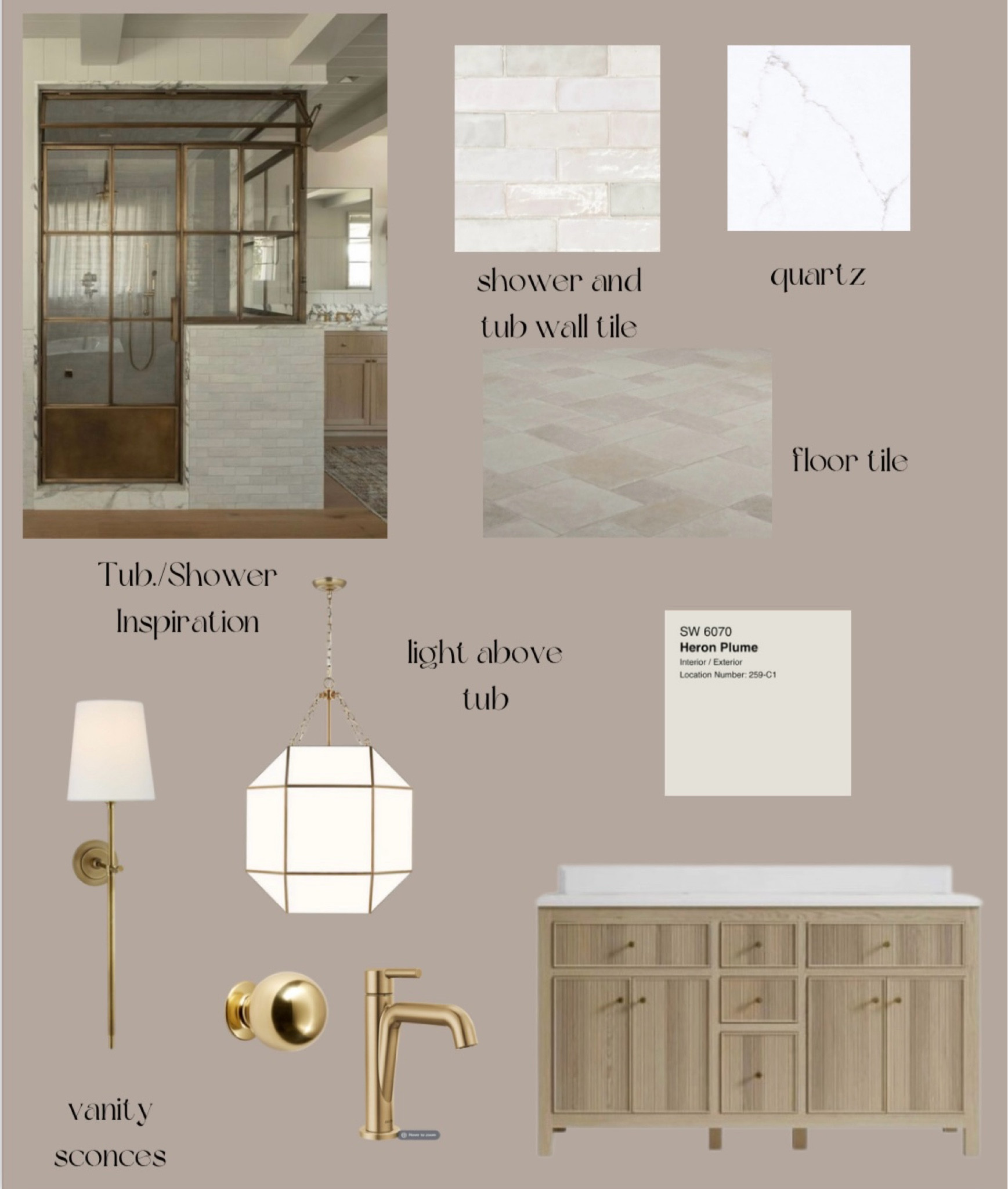 Primary Bath Mood Board - we are going for a Transitional Neutral vibe that will stand the test of time. All items linked that I could!

#LTKHome