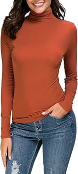 Womens Long Sleeve/Sleeveless Mock Turtleneck Stretch Fitted Underscrubs Layer Tee Tops | Amazon (US)