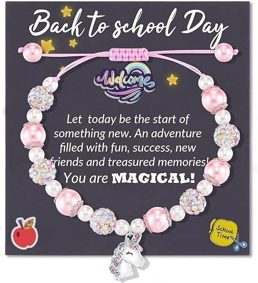 FYUKISS Back to School Gifts for Girls, First Day of School Gifts, Unicorn Bracelet Anxiety Separ... | Amazon (CA)