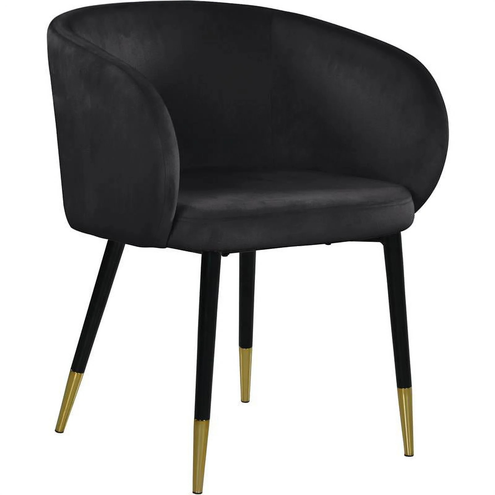 Meridian Furniture Louise Velvet Dining Chair in Black | Walmart (US)
