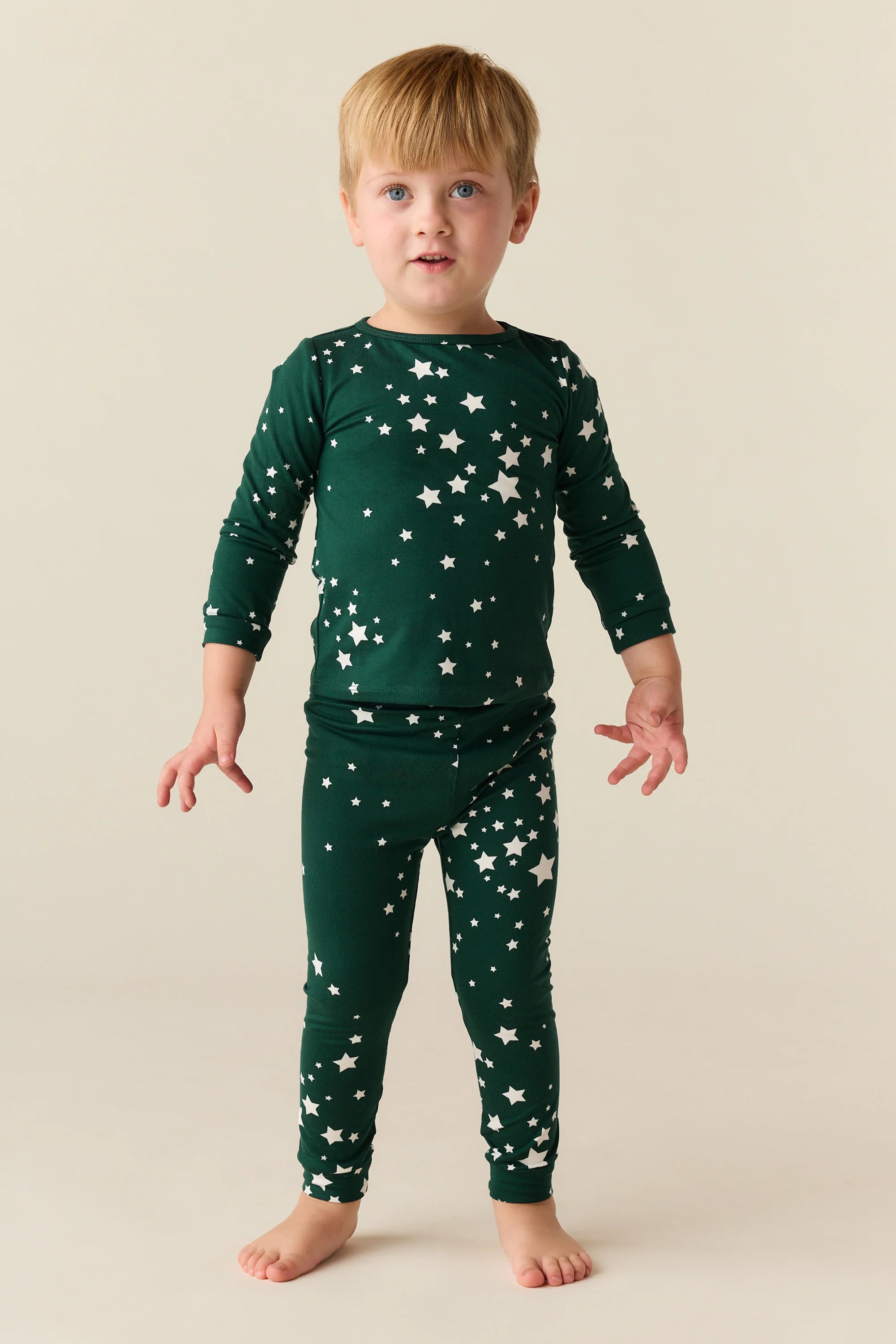 Hunter Cloud Jersey Kids Set in Green Stars | MASONgrey