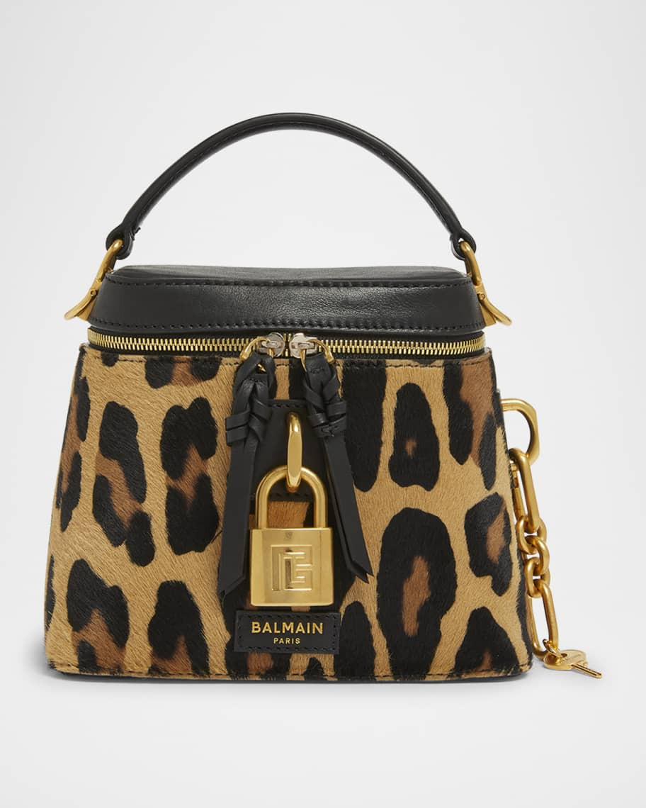 Pulse Vanity Leopard Top-Handle Bag in Calf Hair | Neiman Marcus
