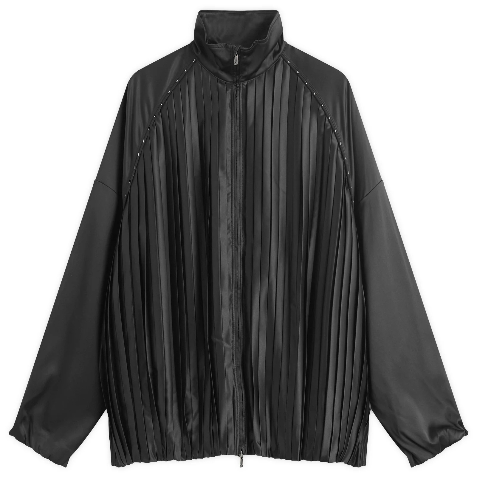 Nike Women's Pleated Track Jacket in Black/Black, Size Medium | END. Clothing