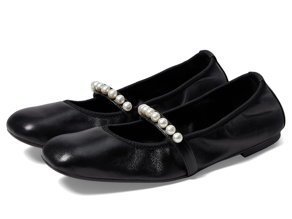 Stuart Weitzman Goldie Ballet Flat Women's Shoes Black : 7.5 B, Leather | Zappos