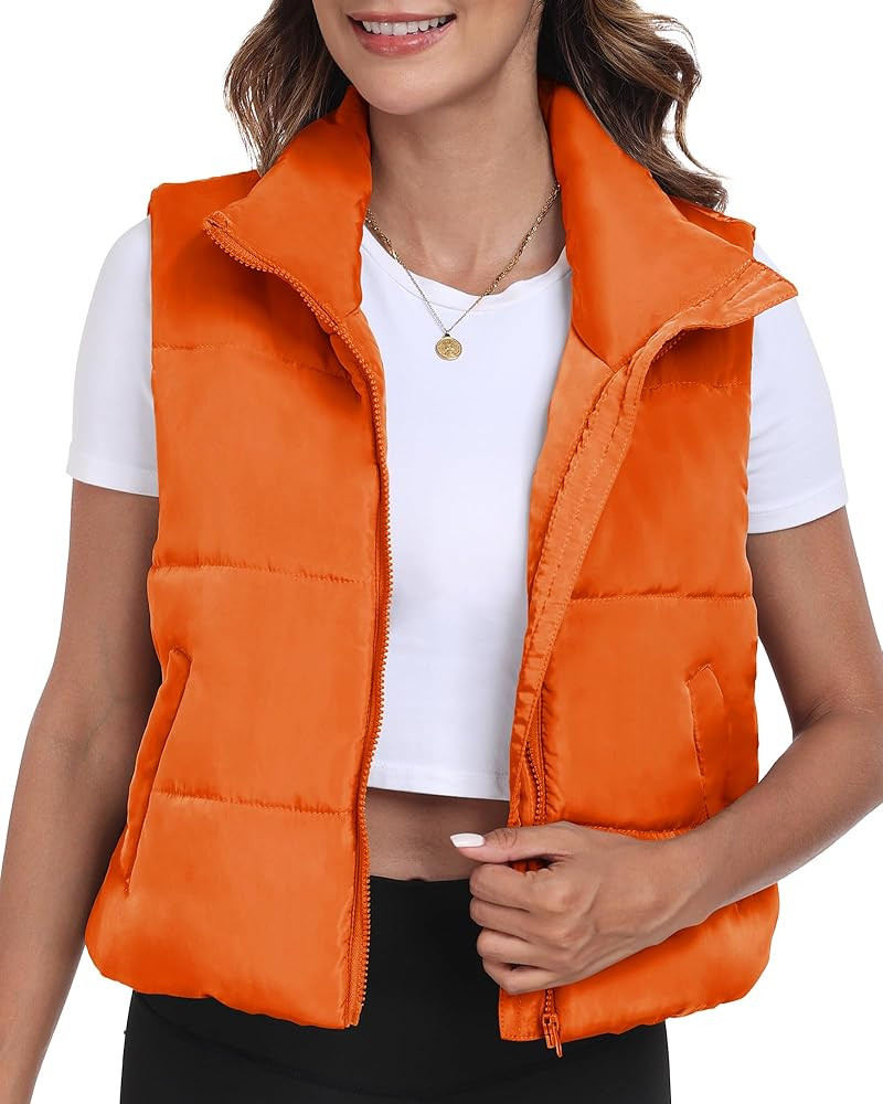 Memorose Puffer Vest for Women Winter Outwear Jacket Cropped Sleeveless Lightweight Fashion Fall ... | Amazon (US)