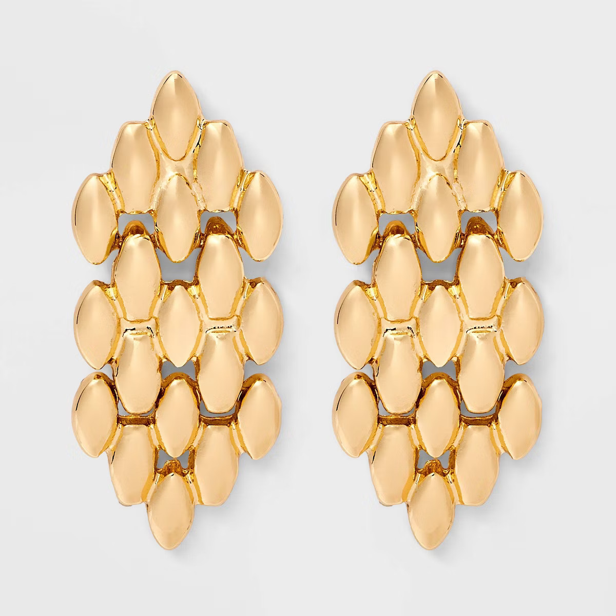 Watchband Chain Drop Earrings - A New Day™ Gold | Target