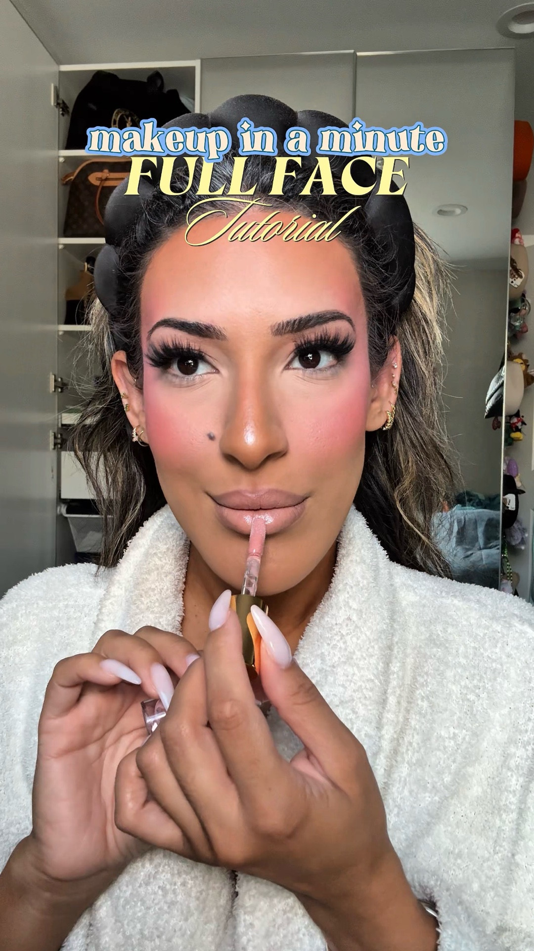 makeup in a minute full face makeup tutorial for all day wear
• elf halo glow liquid filter | shade 7
• @juviasplace liquid blush | pink lady
•makeup by Mario concealer | 180
• urban decay face bond foundation | shade 17
• too faced born this way multi use sculpting concealer | snow
•morphe bake & set setting powder | brightening peach ￼
•one size translucent loose powder
•one size turn up the base versatile foundation powder | medium
•one size bouclé silk cellulose airbrushed powder | as my bronzer | shade dark deep
• maybelline city bronzer | 300
• nyx buttermelt blush | had butta
• Patrick Ta double take créme & powder blush | just enough
•@anastasiabeverlyhills  brow pencil | chocolate 
•urban decay 24/7 glide on eye pencil | demolition
•colourpop super shock highlighter | Flexitarian 
•Morphe lipliner | Honey
•MAC crème de nude lipstick 
• @Gemme Beauty glass finish lip topper
•one size setting spray 
•juvias place Nefertiti Lashes


#LTKBeauty #LTKgrwm