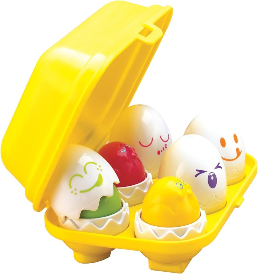 TOMY Toomies Hide & Squeak Eggs Toddler Toys - Matching and Sorting Games - Toddler Sensory Toys ... | Amazon (US)