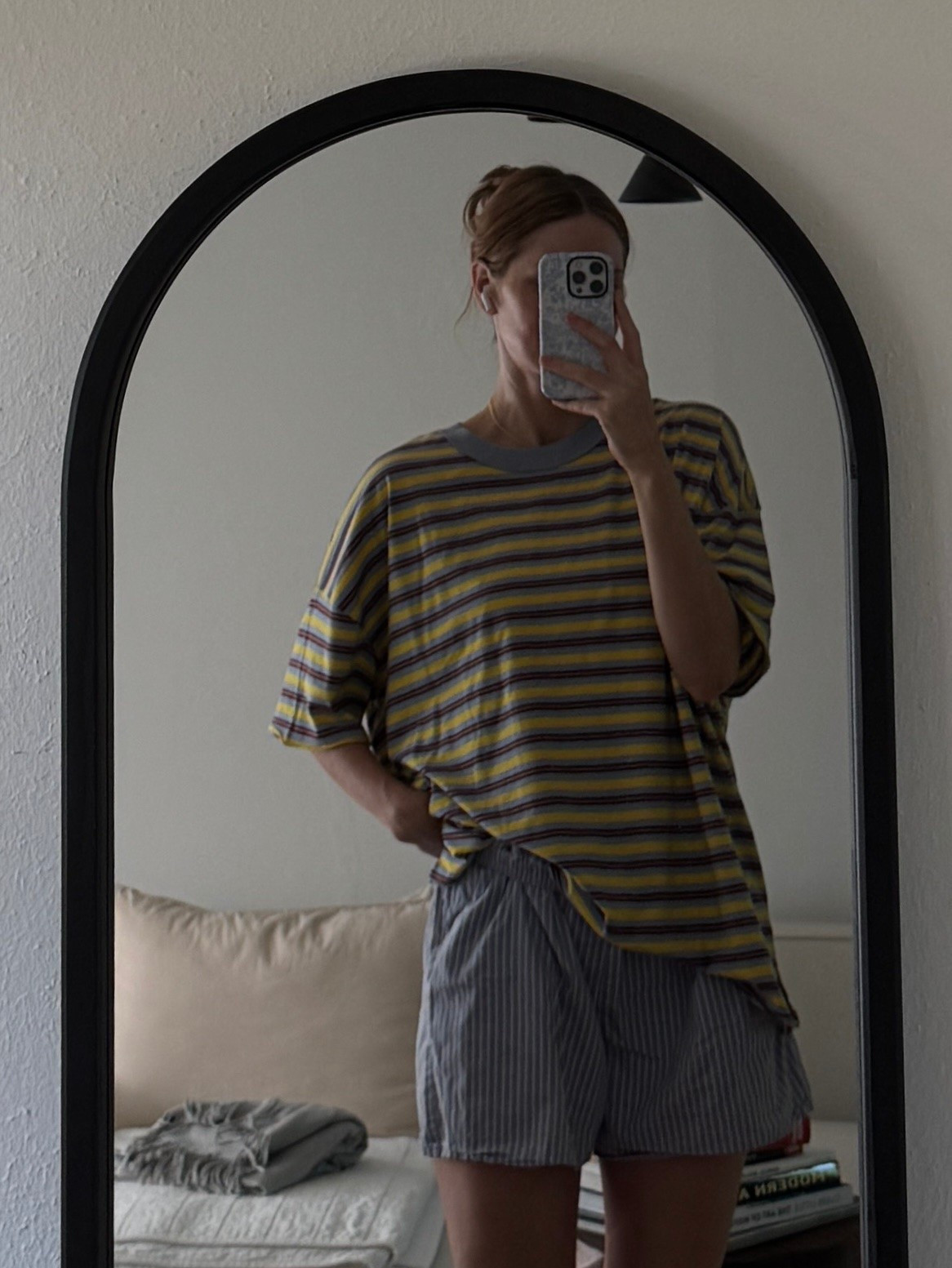 easy summer outfit recipe: oversized tee + boxer shorts (stripes on stripes for fun!)

#LTKdayinmylife #LTKootd #LTKmomlife
