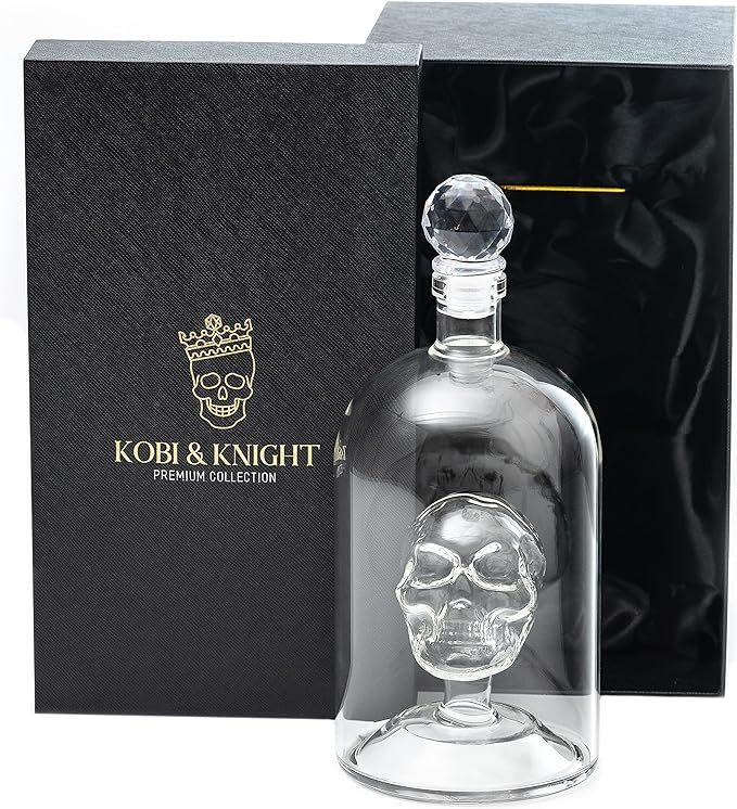Kobi & Knight Premium Skull Decanter - Handmade Skull Whiskey Decanter with Airtight Stopper - Bo... | Amazon (US)
