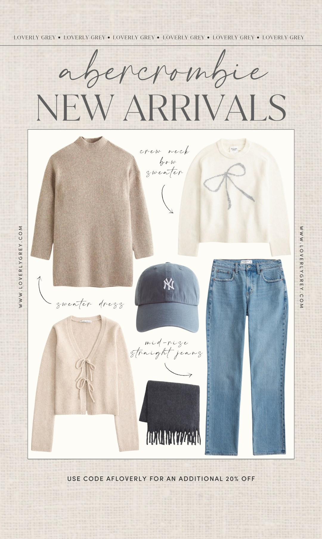 Sharing a few new arrivals from Abercrombie! I love this sweater with the bow on it! You can use code: AFLOVERLY for 20% off your purchase today! 


loverly grey, promo code, fall outfit, jeans, denim, sweater 

 #LTKSeasonal #LTKStyleTip