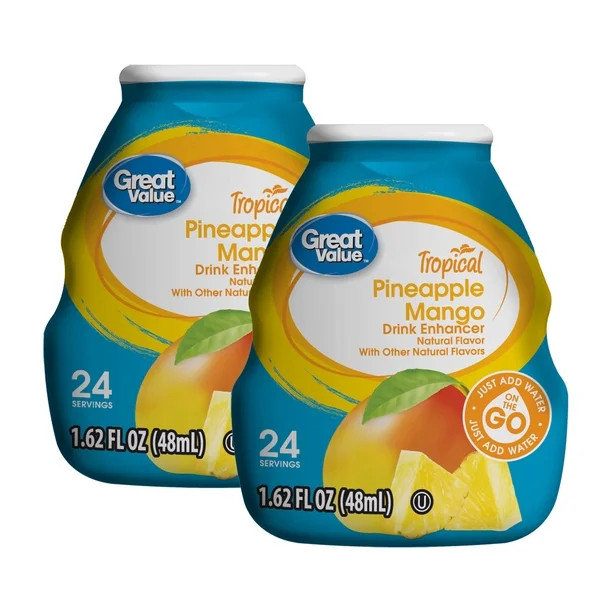 (3 Pack) Great Value Tropical Pineapple Mango Drink Enhancer, 1.62 fl oz | Walmart (US)
