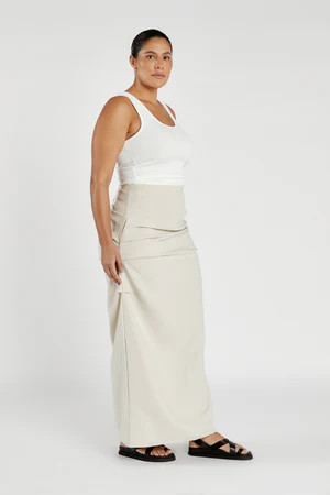 NILE BONE ROUCHED MAXI SKIRT | DISSH