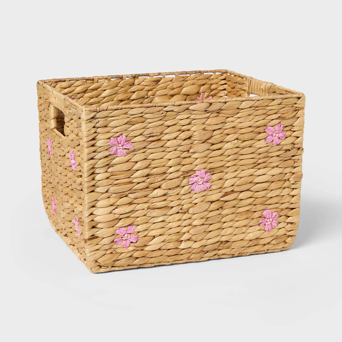 Floral Kids' Natural Woven Square Basket - Pillowfort™ | Target