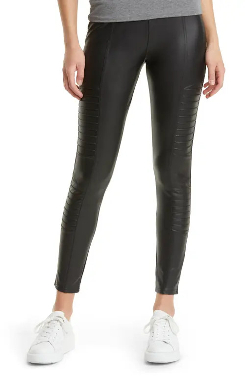 Nordstrom Faux Leather Moto Leggings in Black at Nordstrom, Size Medium | Nordstrom