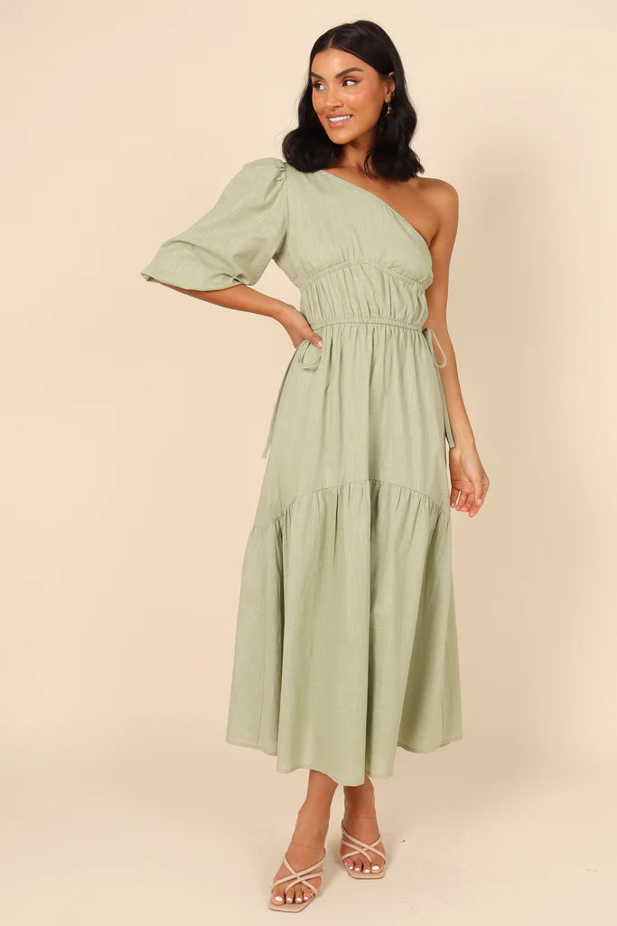Annabelle One Shoulder Dress - Sage | Petal & Pup (US)