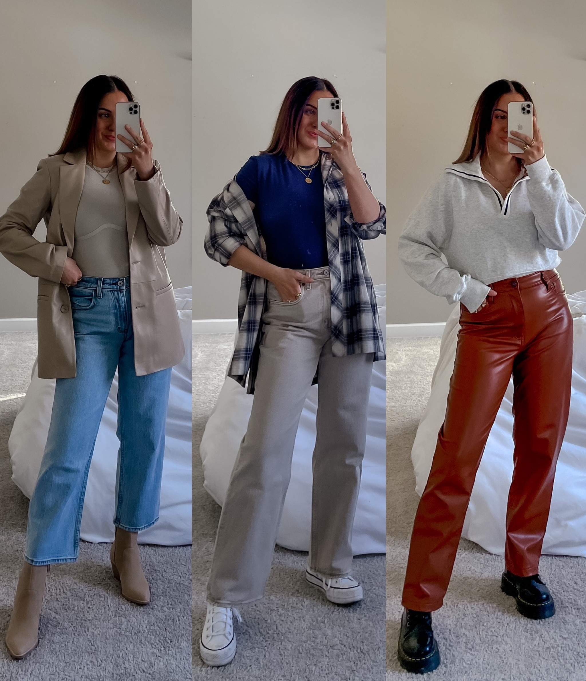HUGE Abercrombie denim + spring arrival sale! All denim 25% off, almost everything else 15% off + use code DENIMAF for additional 15% off!!! 

S tee + pullover /faux leather blazer jacket 
M tank top 
28s all pants 
Shoes tts 

#springoutfits #jeans #businesscasual

#LTKSeasonal #LTKunder100 #LTKsalealert