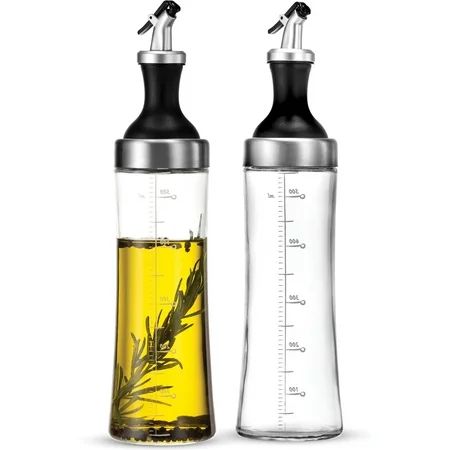 Superior Glass Oil and Vinegar Dispenser 18 Oz. (set of 2) Modern Olive Oil Dispenser, Clear Lead Fr | Walmart (US)