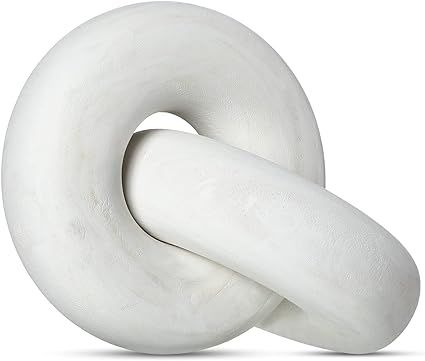 2-Link Wood Chain Decoration Wood Knot Decor Decorative Wood Link Chain Boho Hand Carved Modern F... | Amazon (US)