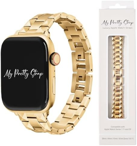 Compatible Apple Watch Band for Women, Stainless Steel- Fits Most Wrists | Series 1-11, SE and Ul... | Amazon (US)