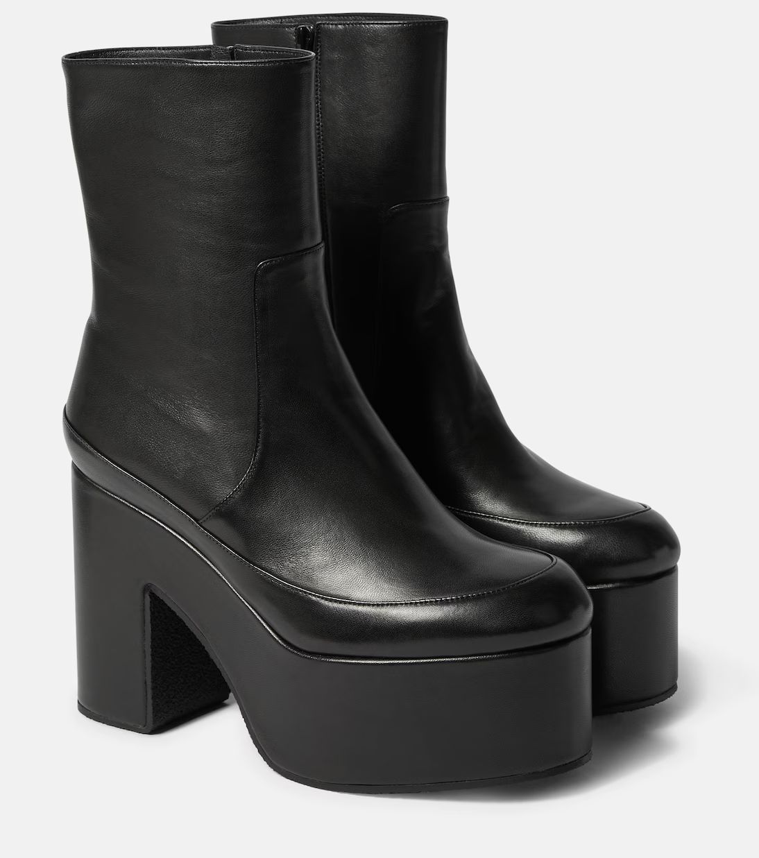 Leather platform ankle boots | Mytheresa (US/CA)