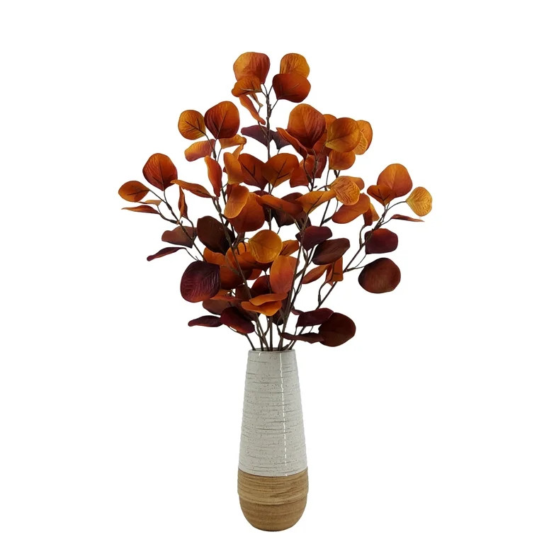 Mainstays 22 inch dark orange eucalyptus mixed bush | Walmart (US)