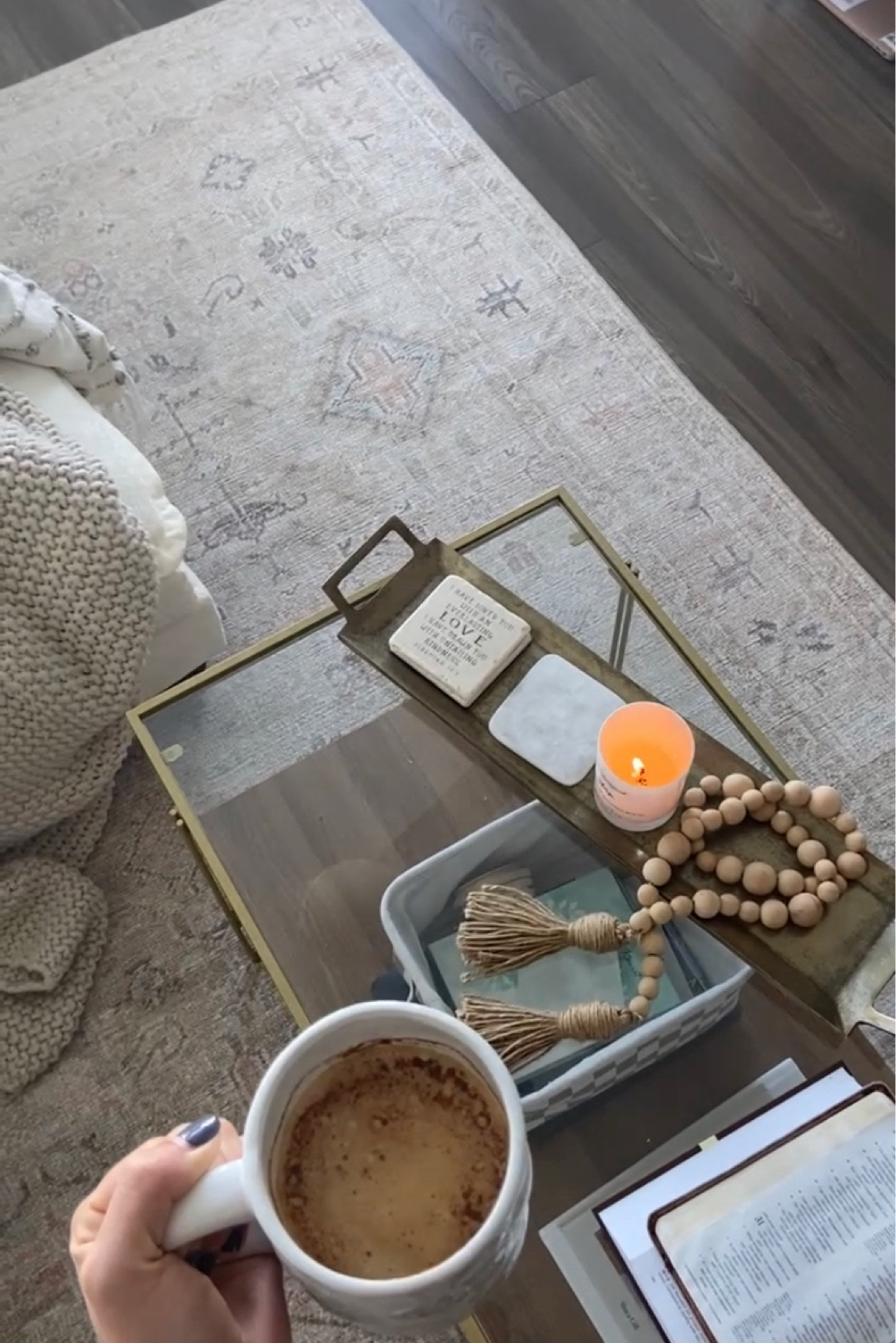 My MIL was my true influencer on this rug!!!!! Obsessed. The quality trumps all others and it’s worth every penny. There are very subtle hints of blues and pinks depending on which side you let show the most,  and would be so cute in a baby nursery, gender neutral! :) 

#LTKSeasonal #LTKGiftGuide #LTKHoliday