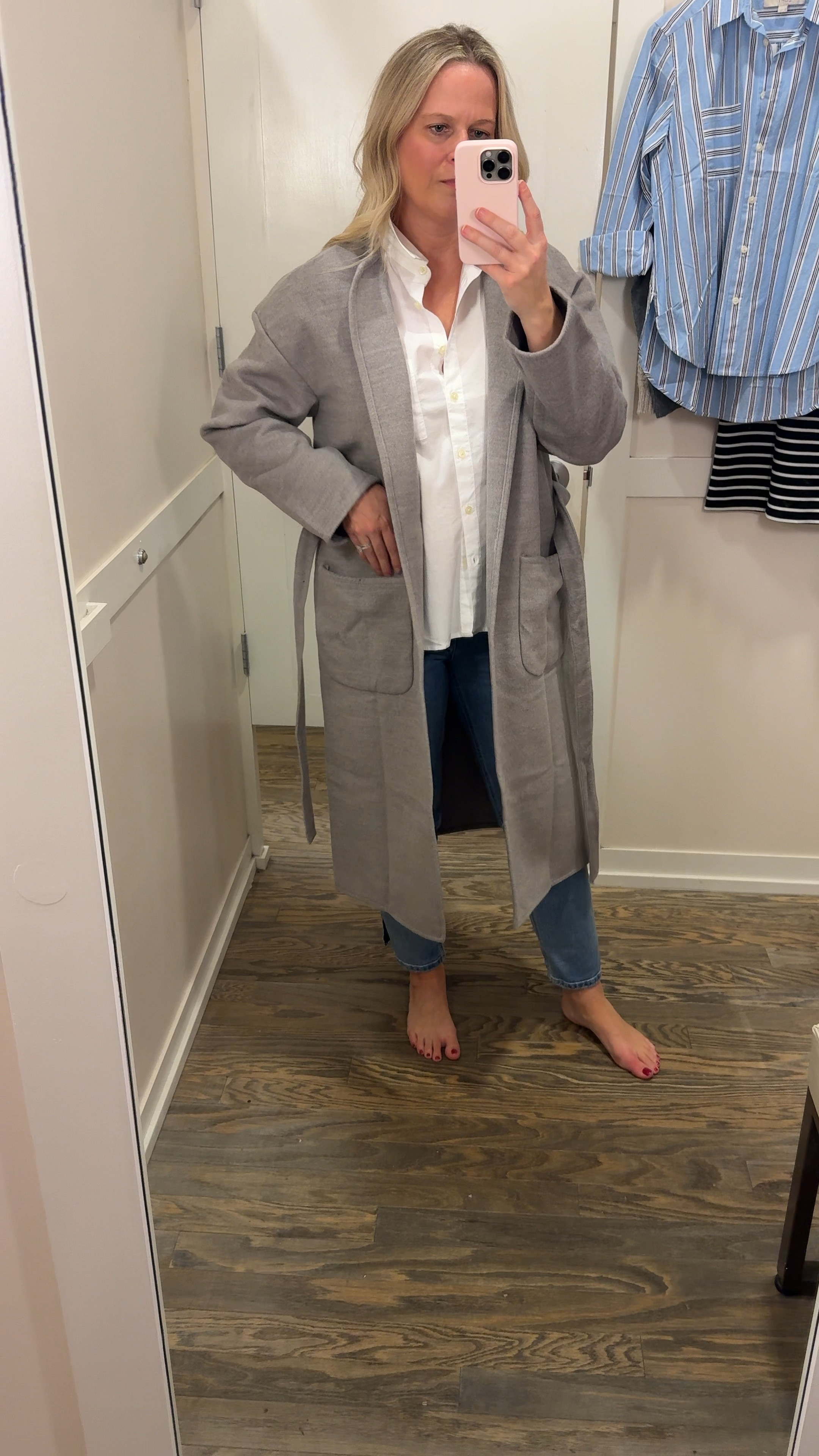 This wrap coat is beautifully made and will keep you warm on style! 

Gray coat, gray jackets, gray coats for work, grey coat, wrap coats with belt, winter coats, winter jammers, work wear, work outfits, workwear

#LTKWatchNow #LTKStyleTip #LTKFindsUnder100