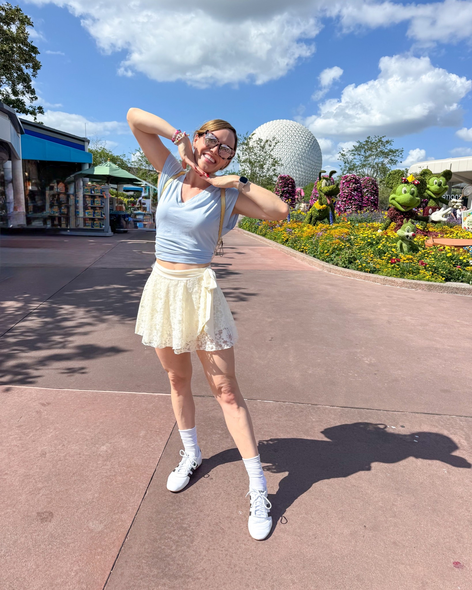 The best Disney outfit! I wore this to Epcot and loved it. I’m in a small in the skort.

#LTKmomlife #LTKTravel #LTKFestival