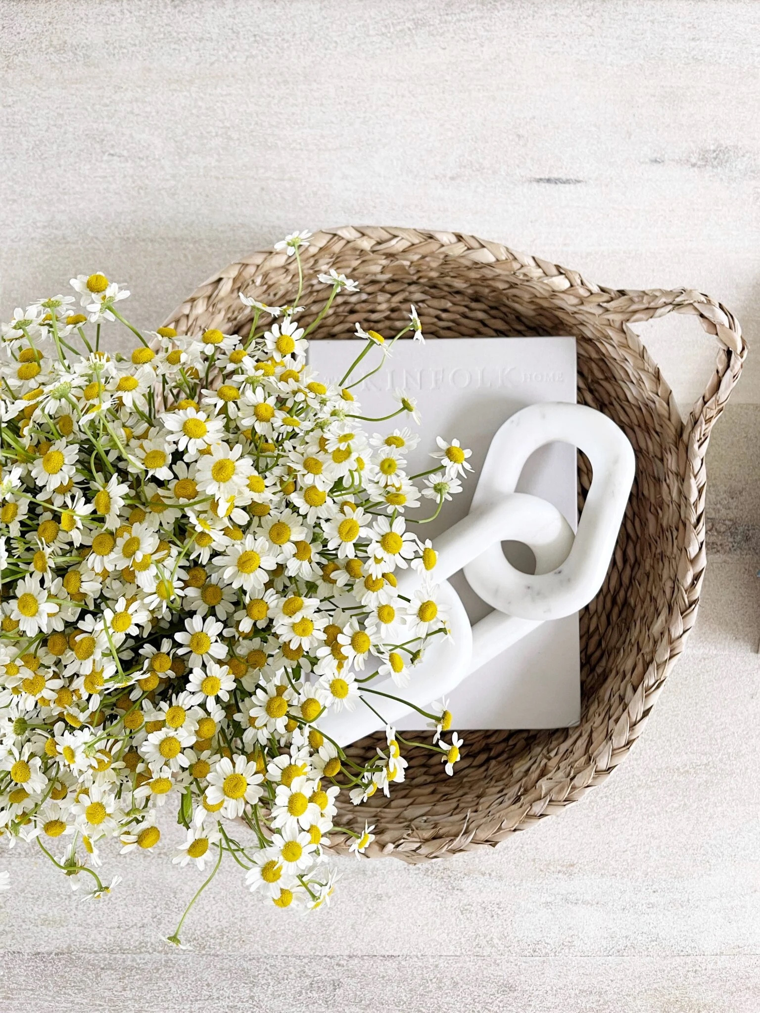 Transition from summer to fall with fresh or dried chamomile. This woven tray is great for coffee table styling from Walmart!



#LTKsalealert #LTKSeasonal #LTKhome