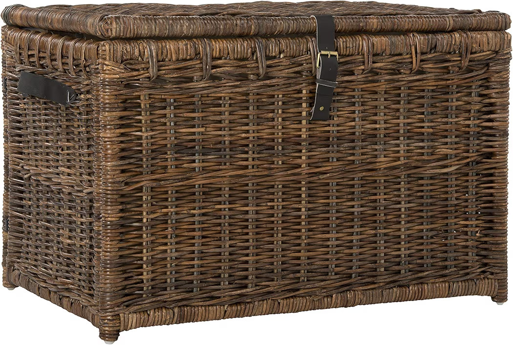 happimess HPM9004A Michael Wicker Storage Trunk Collapsible for flat storage, Rattan-Sarang Buaya... | Amazon (US)