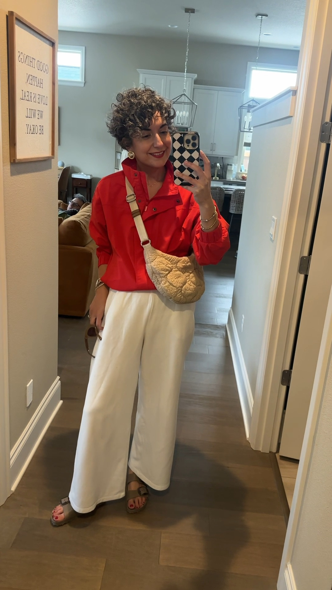 Saturday OOTD - wearing a small in jacket! It’s 50% off today. Pants and bag are older but I linked similar! 

#LTKOver40 #LTKootd #LTKSeasonal