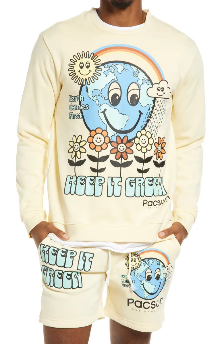 PacSun Men's Eco Keep It Green Graphic Sweatshirt | Nordstrom | Nordstrom