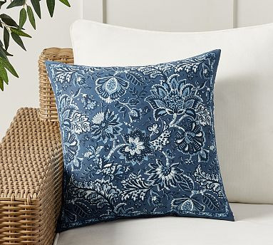 Evalina Reversible Floral Outdoor Pillow | Pottery Barn (US)