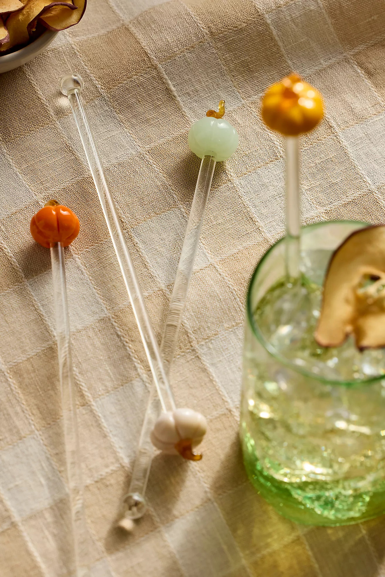 Heirloom Pumpkin Drink Stirrers, Set of 4 | Anthropologie (US)
