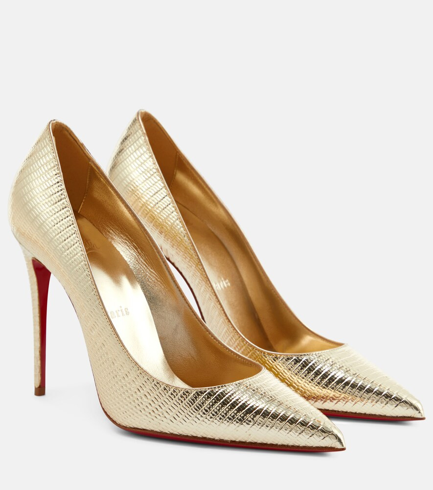 Kate snake-effect metallic leather pumps | Mytheresa (US/CA)