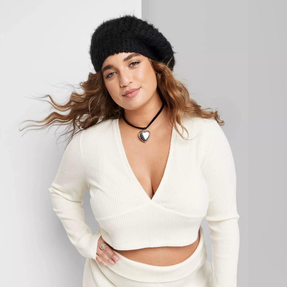 Women's Long Sleeve V-Neck Cozy Rib T-Shirt - Wild Fable™ | Target