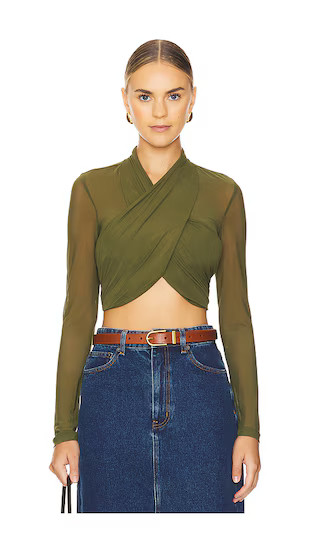 Aliyah Top in Khaki | Revolve Clothing (Global)