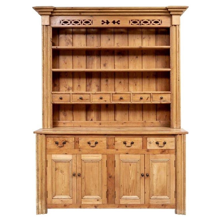 Rustic Style Reclaimed Pine Kitchen Hutch | 1stDibs