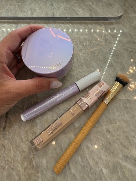 Linking up a few of my Tarte favorites - you can use my code ASHLEE15 

My shades-
Powder: pink
Greaseless creamy concealer 29N light neutral
Paw brush 
Lip vinyl shade rosy brown 

#LTKBeauty #LTKFindsUnder50 #LTKFindsUnder100