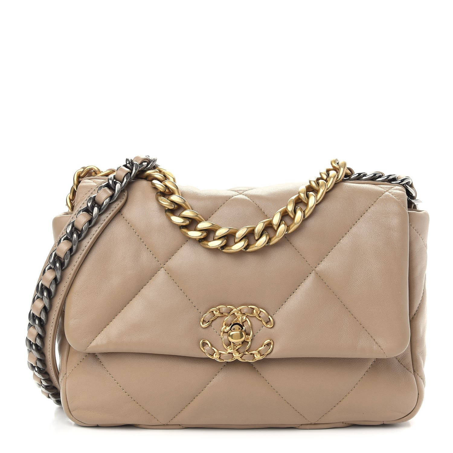 CHANEL

Lambskin Quilted Medium Chanel 19 Flap Dark Beige | Fashionphile