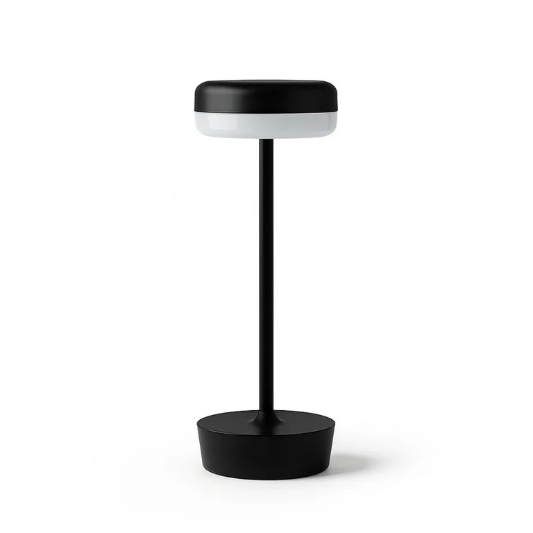 Mainstays 12-Inch Outdoor Rechargeable Table Lamp, Black, Water-Resistant | Walmart (US)