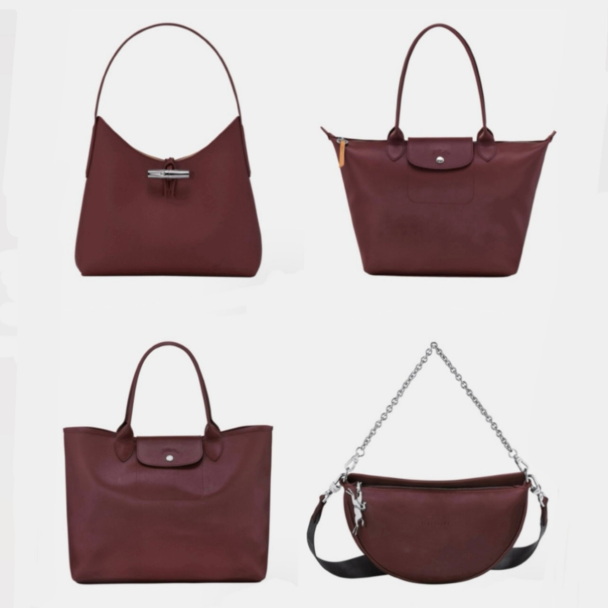 Le Pliage City M Tote bag Plum - Canvas (L2605HYQ261)