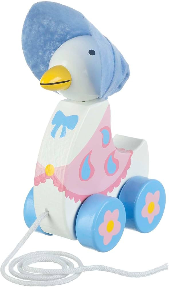 Orange Tree Toys Peter Rabbit: Pull Along: Jemima Puddle-Duck - Wooden Toy, Wheeled Character, En... | Amazon (US)