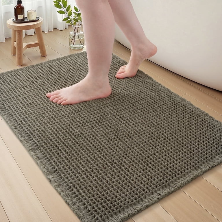 SIXHOME Bathroom Rugs Waffle Bath Rug Super Soft Absorbent Non Slip Bath Mat Beside Tub Rubber Ba... | Walmart (US)