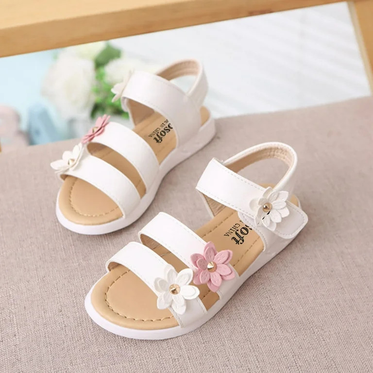 Toddler Girl Sandals Flower Rubber Sandals Non- Shoes Cross Sandals Girls Beach Shoes,Size 18 Mon... | Walmart (US)
